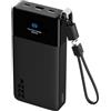NOBIS 25000mAh 222W Power Bank per Laptop con cavo USB-C e laccetto | Caricatore Portatile con 3 Porte Ricarica Rapida (100W Max), display TFT, essenziale viaggi per iPhone/Tablets e Altro Ancora