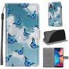 KENHONER Custodia per Samsung Galaxy A20e, Farfalla | Portafoglio Pelle PU, Magnetica, Resistente Agli Urti, Scomparto Carte Credito, Pieghevole, Flip Libro, Motivo