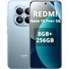 XIAOMI REDMI Note 15 Pro+ 5G- Smartphone 8+256GB,Display AMOLED 1.5K da 6,83,Snapdragon 7s Gen 4,fotocamera da 200MP,Blu,caricabatterie non incluso.