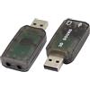 zdyCGTime Scheda audio stereo USB 5.1 esterna,Adattatore audio virtuale a 5.1 canali da USB 2.0 a 3D,Compatibile con Windows e Mac, PC, Notebook.Plug and play.(2 pezzi/nero)