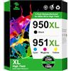 Palmtree Cartucce 950XL 951XL Compatibile con Cartucce HP 951 xl HP950xl HP 950 HP 951 per Cartucce HP Officejet Pro 8600 per HP Officejet Pro 8100 8610 8620 8615 8100 8625 8630 276DW 251DW (4 Pacchetti)