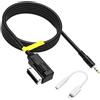 ACMEROTA Cavo AMI con connettore jack da 3,5 mm, cavo AMI MDI MMI con ingresso AUX compatibile per Audi A3/A4/A5/A6/A7/A8/S4/S6/S8/Q5/Q7/R8/TT, per VW MDI Box o sistema MMI