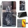 TOMYOU Cover per Xiaomi Poco X3 Pro / X3 / Poco X3 NFC, gatto e tigre | Antiurto Protettiva Portafoglio, Slot per Schede, Magnetica, Custodia in Pelle PU, Libro Flip,Funzione Stand