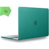UESWILL Cover compatibile con MacBook Pro 15 anni 2019, 2018, 2017, 2016, modello A1990 A1707, custodia rigida liscia opaca compatibile con MacBook Pro 15 con barra touch e USB-C, verde pavone