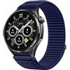 GIOPUEY Cinturini Compatibile con Honor Watch 6, Nylon Traspirante Sport Loop Cinturino in Morbido Nylon Intrecciato Strap Band - Darkblue