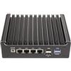 ANDAQI Micro Firewall Appliance, Mini PC, PFSense, OPNsense, VPN, Router PC, Pentium Gold 4417U, RS52, 4 x 2.5GbE Nics, COM, Type-C, HDMI, DP, SIM Slot, 8G RAM, 128G SSD