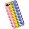 SDTEK Custodia Compatible con iPhone SE (2016-2019) 5 5s, Bubble Pop Case Cover Silicone Fidget (Arcobaleno)