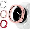 Wowstrap 3 Pezzi Coque pour Samsung Galaxy Watch 8 40mm Vetro Tempourato, Custodia Rigida Protezione Totale Extreme Sottile HD Clear Pellicola Protettiva pour Cover Galaxy Watch 8 40 mm Protettore Schermo