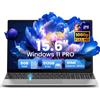 Kayoote 15.6 Computer Portatile Win 11 Pro, 8GB RAM 512GB SSD, Display 1080P FHD, Processore 3855U, Tastiera Retroilluminata, Impronta Digitale, USB3.0, 5000mAh, PC per Ufficio e Scuola