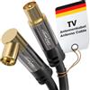 KabelDirekt - Cavo Antenna TV 4K - 1m, nero