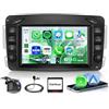 Rimoody 4G+64G Android Autoradio per Mercedes Benz C-W203 E-W210 CLK C209/W209 Viano/Vito W639 SLK/W170 W463 Viano Vito Vaneo, Wireless Carplay Android Auto, 7 Touchscreen Radio GPS WiFi Bluetooth FM/RDS/EQ
