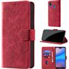 CaseGla Cover per Huawei P20 Lite, Rosso | Blocco RFID, Portafoglio Pelle PU, Flip Libro, Porta Carte, Magnetica Libretto, Antiurto Protezione Completa