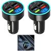 JXRSKJ 2 x Accendisigari USB Presa Caricabatterie 6 porte, Adattatore Accendisigari USB per auto, presa accendisigari da 12 V, ricarica rapida per smartphone e tablet, portatile e sicuro