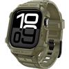 Spigen Rugged Armor Pro Custodia con cinturino per Apple Watch 11/10(46mm) | Custodia TPU resistente con cinturino regolabile e dettagli in fibra di carbonio per il modello 2025/2024 - Vintage Khaki