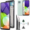 RongZy LCD Display per 6.4 Samsung Galaxy A22 4G A225F A225M Schermo LCD Touch Screen Assemblea Sostituzione di Vetro Digitalizzatore con Strumenti(Nero con Cornice)