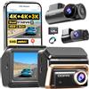 DDPAI Z90 Master 3 Kanal Dashcam Vorne Hinten Innen(4K+4K+3K),Dual STARVIS 2 IMX678 3 HDR Dashcam Auto, 64GB EMMC+128GB Karte Dash Cam, inkl.CPL, Nacht, GPS/ADAS/KI, WLAN, 4G LTE, 24h Parkwache,IPS 3