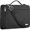 TECHGEAR Custodia protettiva per laptop da 15 a 15,6, Lenovo Thinkpad, Samsung, Acer, Asus, Dell, HP, Notebook Chromebook, sottile, con maniglia, tracolla, tasche, impermeabile, colore: nero