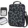 Dadanism 9-11 Pollici Tablet Custodia Borsa con Tracolla, Nero Leopardato