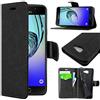 ebestStar - Cover Compatibile con Samsung A3 2016 Galaxy SM-A310F Custodia Portafoglio Pelle PU Protezione Libro Flip, Nero [Apparecchio: 134.5 x 65.2 x 7.3mm, 4.7'']