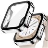 EIHAIHIS Custodia per Apple Watch 42mm 46mm 40mm 44mm 41mm 45mm,Case PC Protettiva in Vetro Temperato Integrata,Cover Impermeabile Protettiva Antigraffio per iWatch Series 11 10 9 8 7 6 5 4 SE(NON PER SERIE 3)