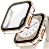 EIHAIHIS Custodia per Apple Watch 42mm 46mm 40mm 44mm 41mm 45mm,Case PC Protettiva in Vetro Temperato Integrata,Cover Impermeabile Protettiva Antigraffio per iWatch Series 11 10 9 8 7 6 5 4 SE(NON PER SERIE 3)