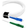 Elfcam Cavo Fibra Ottica LC/APC per SC/UPC Simplex Monomodale 9/125μm LSZH (3m)