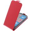 foto-kontor Custodia Compatibile con Brondi Amico Smartphone XS Nero Modello Tascabile Stile Flip Cover Rosso