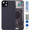ELLENNE Scocca Vetro Posteriore per iPhone 15 NERO + MagSafe + Attrezzi