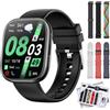 Hwagol Smartwatch Uomo Donna, 7 Cinturini—Regalo Perfetto, 1,83'' Orologio Smartwatch con Chiamate Bluetooth, Notifiche, Contapassi, Sonno, Cardiofrequenzimetro, SpO2, Smart Watch per Android iOS