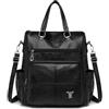 Balakaka Zaino Donna Pelle Casual Antifurto, 33x18x36 cm Zaino Donna Borsa a Spalla Multifunzione Multitasche Chiusura con Cerniera, per Universitá Scuola Shopping Lavoro