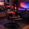 Sedia da gaming con schienale alto e funzione reclinabile, in similpelle, ideale