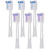 Fiohiros Laifen - Confezione da 6 testine di ricambio per spazzolino da denti per adulti, compatibili con lo spazzolino elettrico Laifen (3 blu, 3 viola, setole standard)