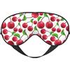 KEDDJI Ciliegie rosse stampate, Copre gli occhi completi Maschera per gli occhi che blocca la luce Visiera notturna morbida per gli occhi