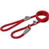 Ancol Viva - Guinzaglio per cani in corda riflettente e pelle, leggero, resistente alle intemperie e durevole, 1,2 m x 10 mm, colore: rosso