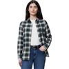 Amazon Essentials Camicia da Donna in Flanella a Quadri Leggera, a Maniche Lunghe, vestibilità Regolare, Blu Navy Verde Scuro, XXL
