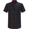 MISEMIYA - Giacca Cuoco Uomo - Giacca Cucina Uomo - Divisa Ristorante 6821-3XL, Giacca da Cuoco 6821B - Nera