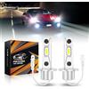 Pulilang H3 LED,16000LM 12V 6500K Bianco Freddo Alta Luminosità,Lampadina LED H3 per Auto Fendinebbia Abbaglianti Anabbaglianti,Sostituzione Alogena H3,2PCS