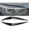 Generic Copertura trim per sopracciglia/palpebre dei fari anteriori per BMW Serie 1 F20 F21 LCI Nero Lucido 2015-2019 Facelift