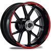 WENINETIES Adesivi Cerchi Moto per BMW R1250RS F900R/XR F800R S1000XR/RR/R R nine t R1200R G310R K600GTL Strisce Rifrangenti, Profili Decorativi, Set Completo per 2 Ruote,Red