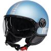 Generico Casco Momo 2206 FGTR Evo Visierino Parasole Spring Blue Silver Blu Argento (L: 59-60)