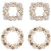 FINGERINSPIRE 4 fermagli eleganti per scarpe in metallo con strass (rotondi e quadrati, oro chiaro) per scarpe da sposa con fiore per feste di nozze e accessori