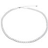 Healeved Collana di Zirconi Donna, Ciondolo Clavicola Bianco Elegante