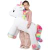 MorisMos XXL Unicorno Peluche Gigante, 110cm Bianco Unicorno Grande, Kawaii Morbido di Peluche Regalo per Ragazze Fidanzata Ragazzi Compleanno Natale