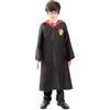 Funidelia Costume Ufficiale Harry Potter - Grifondoro per bambini, Include: Mantello con cappuccio con stemma ricamato, Taglia 3-4 anni - Tenuta per bambini per feste, Carnevale e Halloween