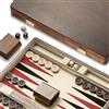 Lingle Set di backgammon in noce naturale di alta qualità da 36,8 cm per adulti, 30 dama in legno, 2 tazze di dadi in noce e 5 dadi in legno, classico gioco da tavolo strategico per due giocatori