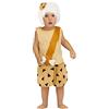 Funidelia | Costume di Bamm-Bamm Rubble - The Flinstones per neonati The Flintstones, Cavernicola - Costume per Bambini e accessori per Feste, Carnevale e Halloween - Taglia 12-24 mesi - Arancione