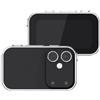 Getdoublerich D03S - Mini fotocamera magnetica a doppio obiettivo, HD 64 MP con messa a fuoco automatica, filtri retrò, tasca per videocamera per vlogging (nero)
