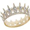 TayBong Corona Regina, Tiara Principessa Vintage, Diadema da Sposa Lucente con Cristalli, Gioiello per Capelli per Matrimonio, Feste di Compleanno e Cerimonie