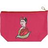 art & design 24 art&design24 Maxi Pochette I'm Frida, Pochette Cotone, Busta Tessuto di Fibre Riciclate, 33 x 22 x 11 cm, Fantasia Viso Frisa, Colore Fucsia