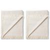 Martina Home Spiga Foulard Multiuso, 80% Cotone, 20% Poliestere, Ecru, 130 x 180 cm (Confezione da 2)